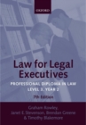 Image for Law for legal executives: Professional higher diploma in law, level 4