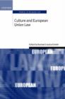 Image for Culture and European Union law