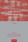 Image for Critical management studies  : a reader