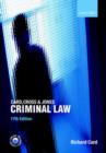 Image for Card, Cross and Jones Criminal Law