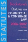 Image for Blackstone&#39;s Statutes on Commercial and Consumer Law