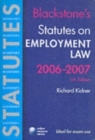 Image for Blackstone&#39;s Statutes on Employment Law 2006-2007
