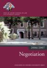 Image for NEGOTIATION 2006/7