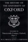 Image for The history of the University of OxfordVol. 7 Part 2: The nineteenth-century