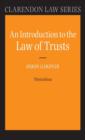 Image for An introduction to the law of trusts