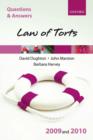 Image for Law of torts, 2009 and 2010