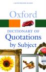 Image for Oxford dictionary of quotations by subject