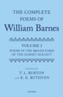 Image for Complete poems of William BarnesVolume I,: Poems in the broad form of the Dorset dialect