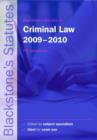 Image for Blackstone&#39;s statutes on criminal law 2009-2010