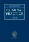 Image for Blackstone&#39;s criminal practice 2010 (with supplements)