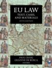 Image for EU Law: Text, Cases, and Materials