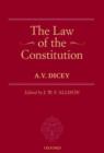 Image for Lectures introductory to the study of the law of the constitution
