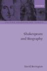 Image for Shakespeare and Biography