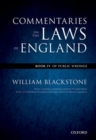 Image for The Oxford edition of Blackstone - Commentaries on the laws of EnglandBook IV,: Of public wrongs