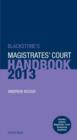 Image for Blackstone&#39;s magistrates&#39; court handbook 2013