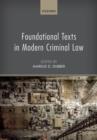 Image for Foundational Texts in Modern Criminal Law