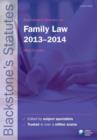 Image for Blackstone&#39;s statutes on family law 2013-2014