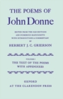 Image for The Poems of John Donne: Volume I: The Text of the Poems with Appendices