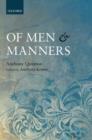 Image for Of men and manners  : essays historical and philosophical