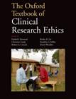 Image for The Oxford textbook of clinical research ethics