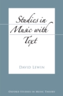 Image for Studies in music with text