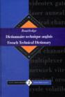 Image for Routledge French technical dictionary.: (English-French.) : Vol.2,
