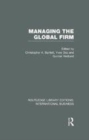 Image for Managing the global firm