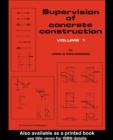 Image for Supervision of concrete construction.