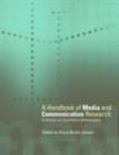 Image for A handbook of media and communication research: qualitative and quantitative methodologies