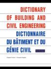 Image for Dictionary of building and civil engineering: English, German, French, Dutch, Russian