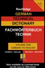 Image for German technical dictionary. : Vol. 1.