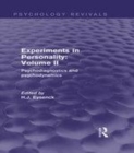 Image for Experiments in personality.: (Psychodiagnostics and psychodynamics)