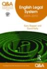 Image for English legal system 2009-2010