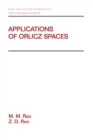 Image for Applications of Orlicz spaces