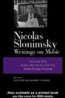 Image for Nicolas Slonimsky: writings on music