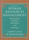 Image for Human Resources Management : Perspectives, Context, Functions, and Outcomes