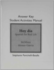 Image for Answer Key for Student Activities Manual for Hoy dia : Spanish for Real Life