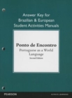 Image for Ponto de encontro, Portuguese as a world language, second edition: Answer key for Brazilian and European student activities manuals