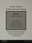 Image for SAM Answer Key for Gente : Nivel intermedio
