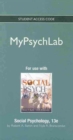 Image for New MyPsychLab Without Pearson eText - Standalone Acces Card - For Social Psychology