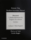 Image for SAM Answer Key for Percorsi : L&#39;Italia attraverso la lingua e la cultura