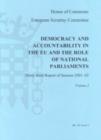 Image for Democracy and Accountability in the EU and the Role of National Parliaments