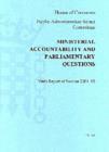 Image for Ministerial accountability and Parliamentary questions : ninth report of session 2001-02, report together with appendices and proceedings of the Committee