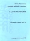 Image for Education and Skills Committee : Report - A Level Standards