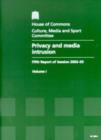Image for Privacy and Media Intrusion : Fifth Report : v.1 : Report, Together with Formal Minutes