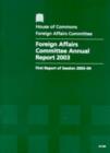 Image for Foreign Affairs Committee annual report 2003