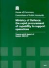 Image for Ministry of Defence : the rapid procurement of capability to support operations, twenty-sixth report of session 2004-05, report, together with formal minutes, oral and written evidence