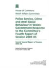 Image for Police service, crime and anti-social behaviour in Wales : Government response to the Committee&#39;s fourth report of session 2004-05, second special report of session 2005-06