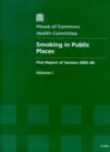 Image for Smoking in Public Places, First Report of Session