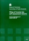 Image for Filing of income tax self assessment returns : twenty-third report of session 2005-06, report, together with formal minutes, oral and written evidence